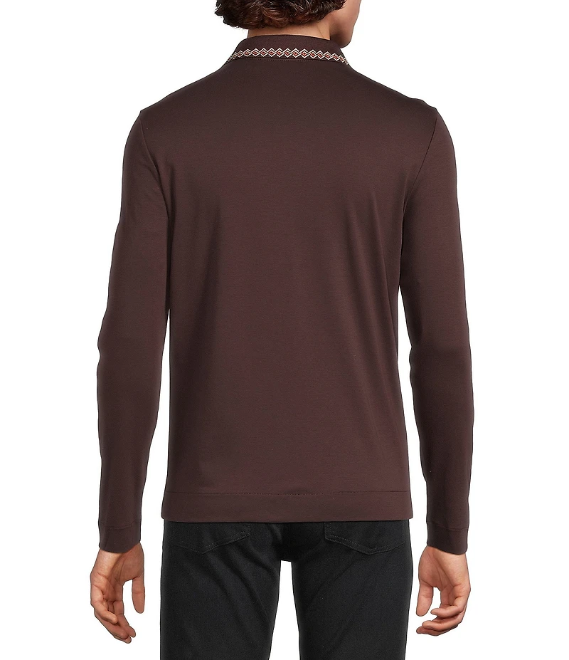 Murano Still Wanderin' Collection Slim Fit Tipped Quarter-Zip Polo Sweater