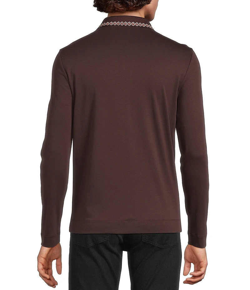 Murano Still Wanderin' Collection Slim Fit Tipped Quarter-Zip Polo Sweater