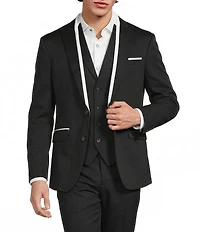 Murano The Event Capsule Slim Fit Contrast Stitching Sateen Suit Separates Jacket