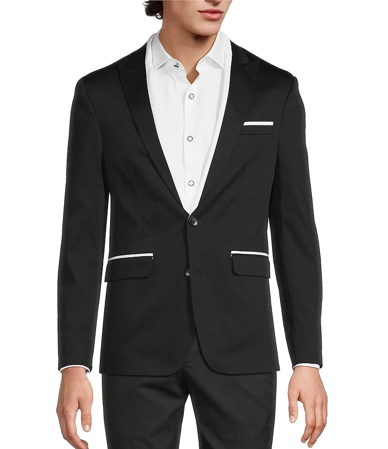 Murano The Event Capsule Slim Fit Contrast Stitching Sateen Suit Separates Jacket