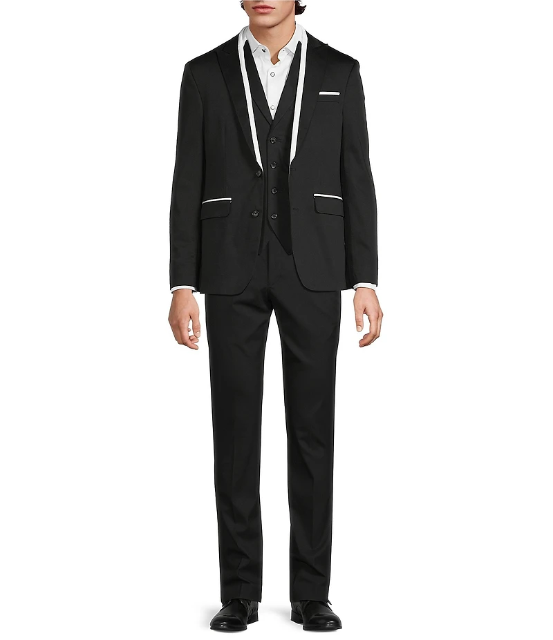 Murano The Event Capsule Slim Fit Contrast Stitching Sateen Suit Separates Jacket