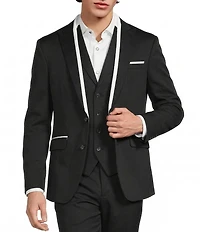 Murano The Event Capsule Slim Fit Contrast Stitching Sateen Suit Separates Jacket