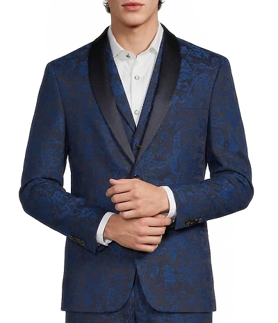 Murano The Event Capsule Slim Fit Jacquard Print Suit Separates Jacket