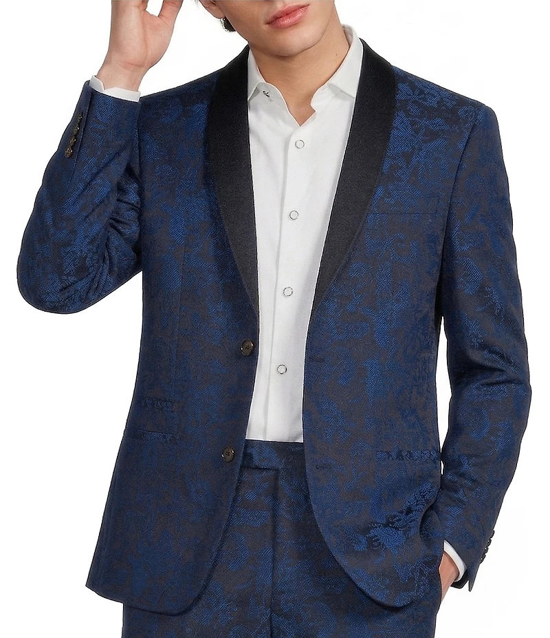 Murano The Event Capsule Slim Fit Jacquard Print Suit Separates Jacket
