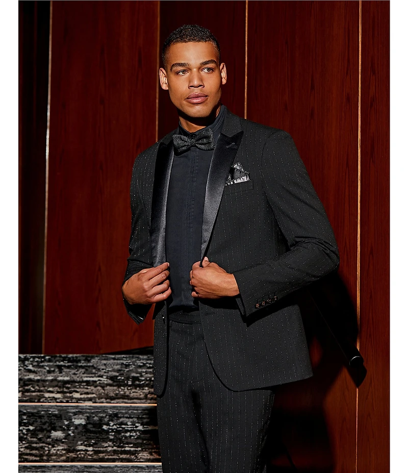 Murano The Event Capsule Slim Fit Pinstripe Suit Separates Jacket