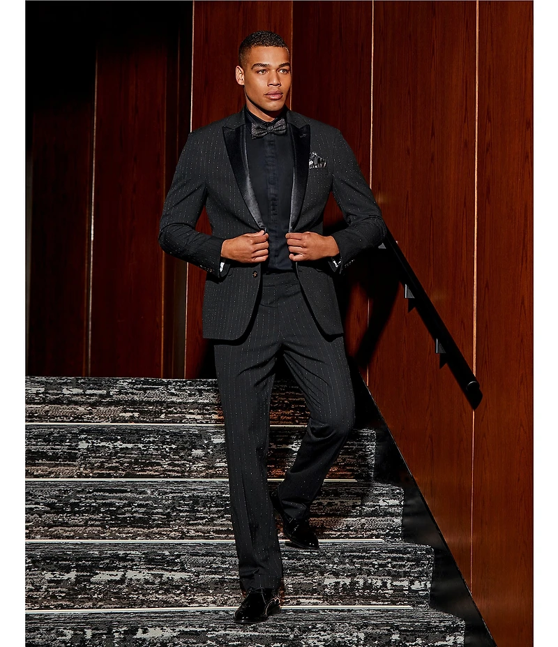 Murano The Event Capsule Slim Fit Pinstripe Suit Separates Jacket
