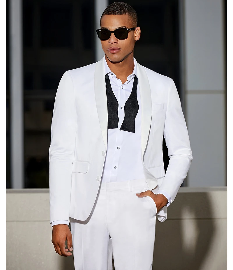 Murano The Event Capsule Slim Fit Sateen Shawl Lapel Suit Separates Jacket