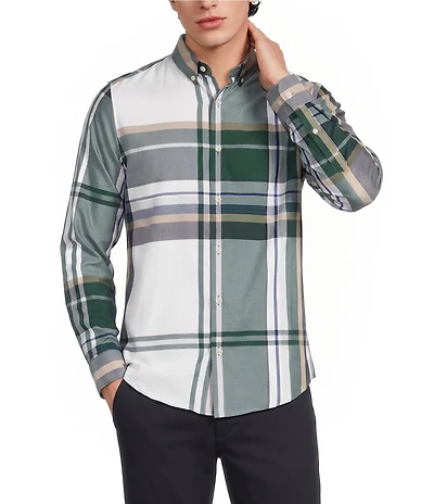 Murano The Heritage Collection Slim Fit Plaid Long Sleeve Woven Shirt