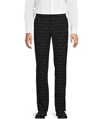 Murano The Holiday Edit Collection Alex Slim Fit Geo Flocked Suit Separates Dress Pants