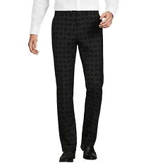 Murano The Holiday Edit Collection Alex Slim Fit Geo Flocked Suit Separates Dress Pants