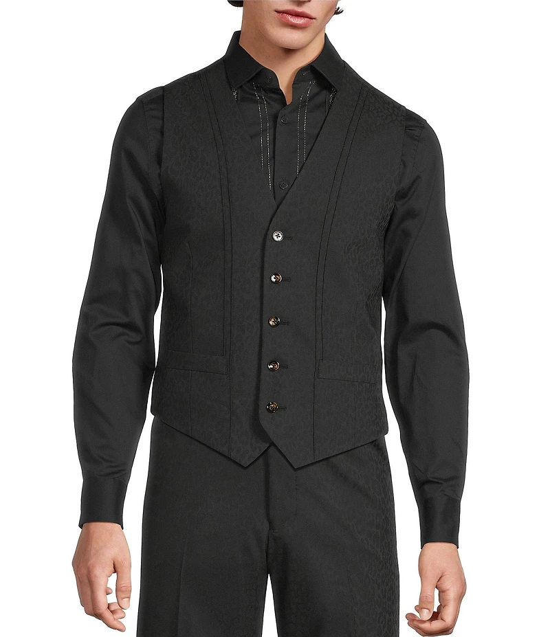 Murano The Holiday Edit Collection Leopard Print Tux Suit Separates Vest