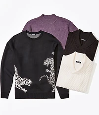 Murano The Holiday Edit Collection Mock Neck Textured Sweater