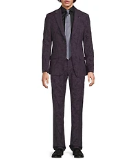Murano The Holiday Edit Collection Slim Fit Flocked Floral Suit Separates Jacket