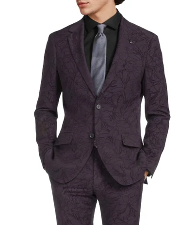 Murano The Holiday Edit Collection Slim Fit Flocked Floral Suit Separates Jacket