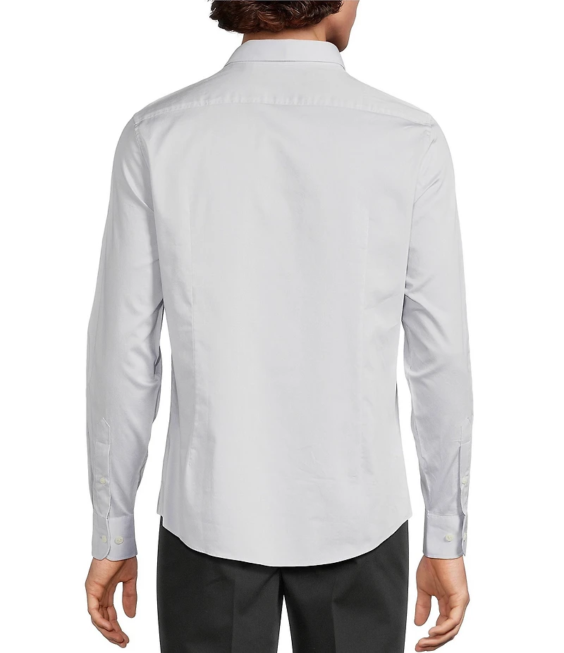 Murano The Holiday Edit Collection Slim Fit Floral Applique Long Sleeve Woven Shirt