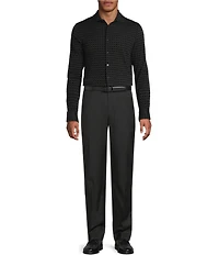 Murano The Holiday Edit Collection Slim Fit Geo Flocked Knit Coat Front Shirt