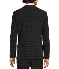 Murano The Holiday Edit Collection Slim Fit Geo Flocked Suit Separates Jacket