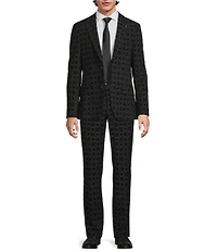 Murano The Holiday Edit Collection Slim Fit Geo Flocked Suit Separates Jacket