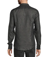 Murano The Holiday Edit Collection Slim Fit Geo Print Jacquard Long Sleeve Woven Shirt