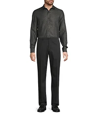 Murano The Holiday Edit Collection Slim Fit Geo Print Jacquard Long Sleeve Woven Shirt