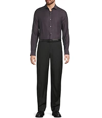 Murano The Holiday Edit Collection Slim Fit Leopard Print Jacquard Long Sleeve Woven Shirt