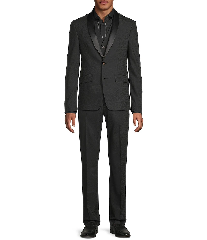 Murano The Holiday Edit Collection Slim Fit Leopard Print Suit Separates Jacket