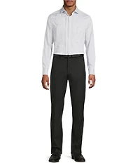 Murano The Holiday Edit Collection Slim Fit Pintuck Applique Long Sleeve Woven Shirt