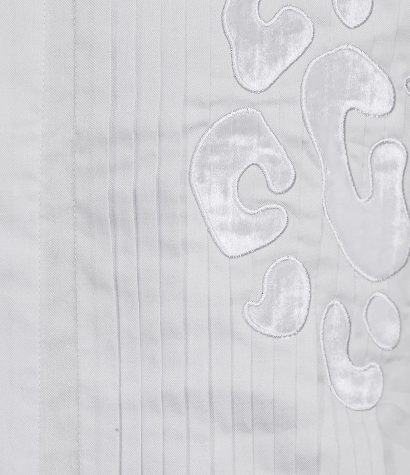 Murano The Holiday Edit Collection Slim Fit Pintuck Applique Long Sleeve Woven Shirt