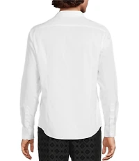 Murano The Holiday Edit Collection Slim Fit Spread Collar Tux Pieced Long Sleeve Woven Shirt