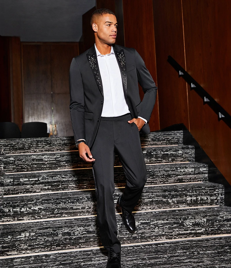 Murano The Holiday Edit Collection Slim Fit Suit Separates Jeweled Peak Jacket