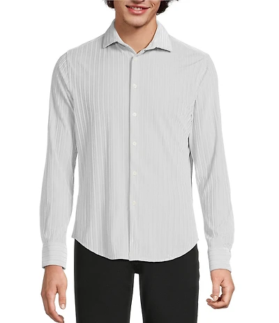 Murano The Holiday Edit Collection Slim Fit Velvet Long Sleeve Knit Coat Front Shirt