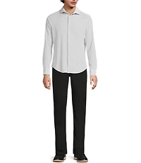 Murano The Holiday Edit Collection Slim Fit Velvet Long Sleeve Knit Coat Front Shirt