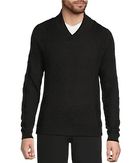 Murano The Holiday Edit Collection Solid Textured Shawl Collar Sweater