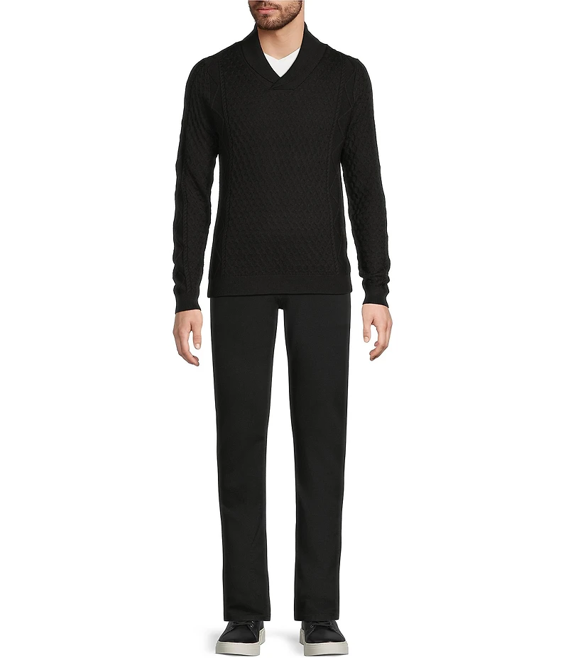 Murano The Holiday Edit Collection Solid Textured Shawl Collar Sweater