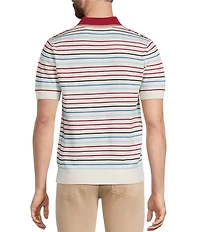 Murano The Murano Show Collection Jacquard Striped Short Sleeve Polo Shirt