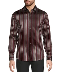 Murano The Murano Show Collection Slim Fit Stripe Long Sleeve Woven Shirt