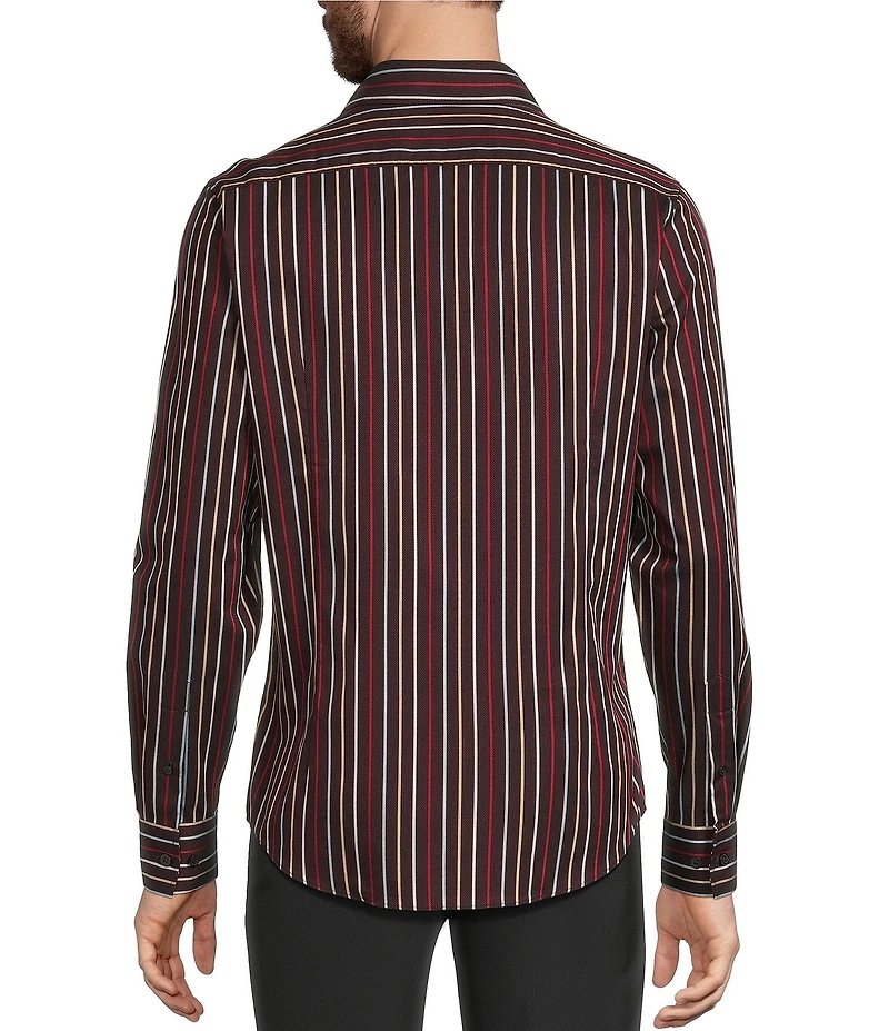 Murano The Murano Show Collection Slim Fit Stripe Long Sleeve Woven Shirt