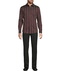 Murano The Murano Show Collection Slim Fit Stripe Long Sleeve Woven Shirt