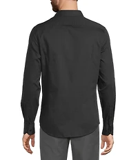 Murano The Murano Show Collection Slim Fit Stripe Sateen Long Sleeve Woven Shirt