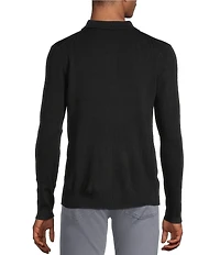 Murano The Murano Show Collection Solid Quarter-Zip Long Sleeve Polo Shirt