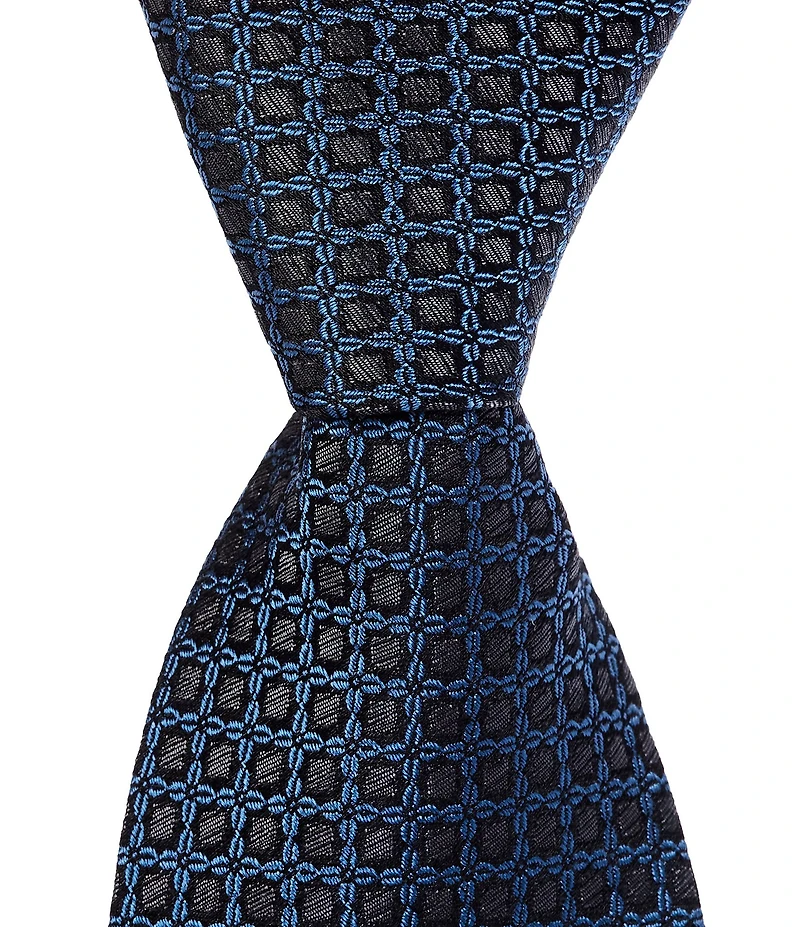 Murano Tony Interlocking Neat Printed 3 1/8#double; Silk Tie