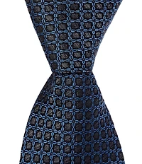 Murano Tony Interlocking Neat Printed 3 1/8#double; Silk Tie