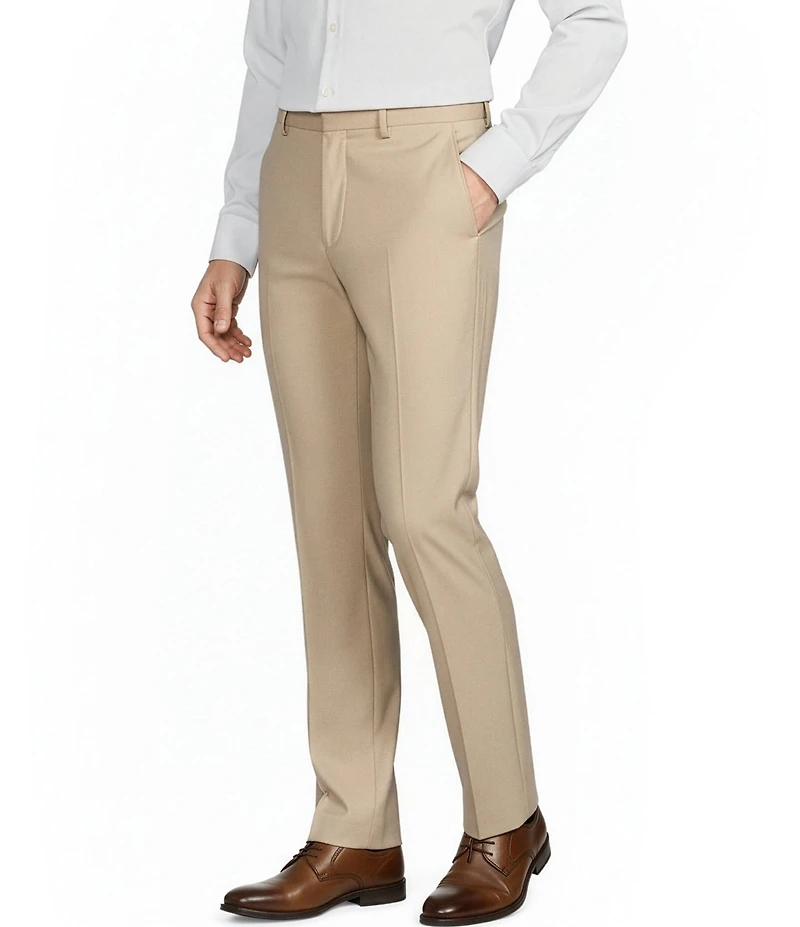 Murano Wardrobe Essentials Alex Slim Fit TekFit Waistband Suit Separates Flat Front Dress Pants
