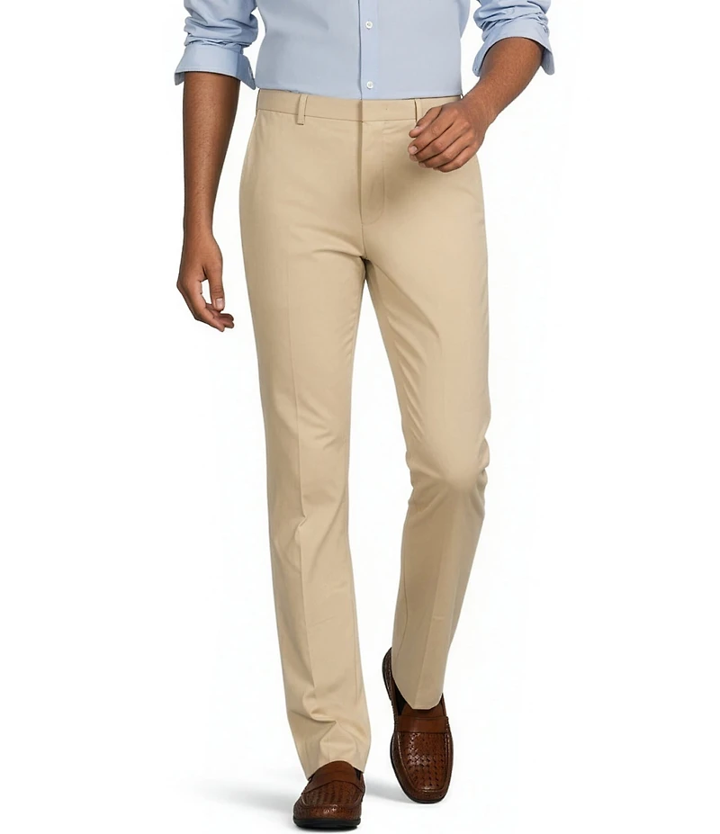Murano Wardrobe Essentials Alex Slim Fit Flat Front Washed Stretch Chino Pants