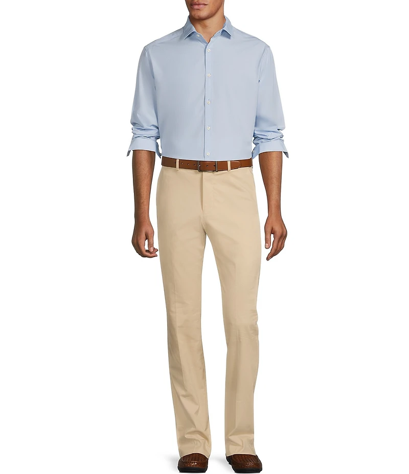 Murano Wardrobe Essentials Alex Slim Fit Flat Front Washed Stretch Chino Pants