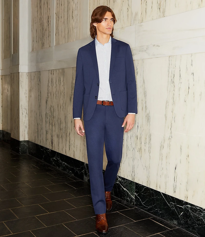 Murano Wardrobe Essentials Alex Slim-Fit Knit Flat-Front Suit Separates Dress Pants