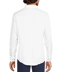 Murano Wardrobe Essentials Athletic Fit Solid Sateen Long Sleeve Woven Shirt