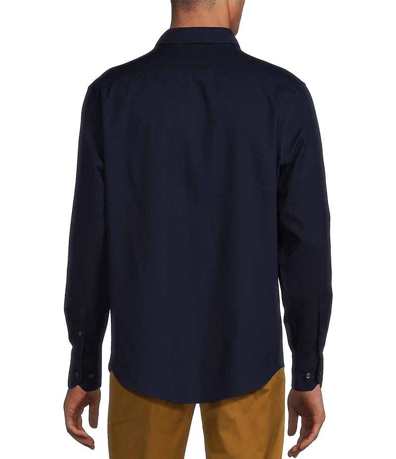 Murano Big & Tall Wardrobe Essentials Dobby Stretch Long Sleeve Woven Shirt