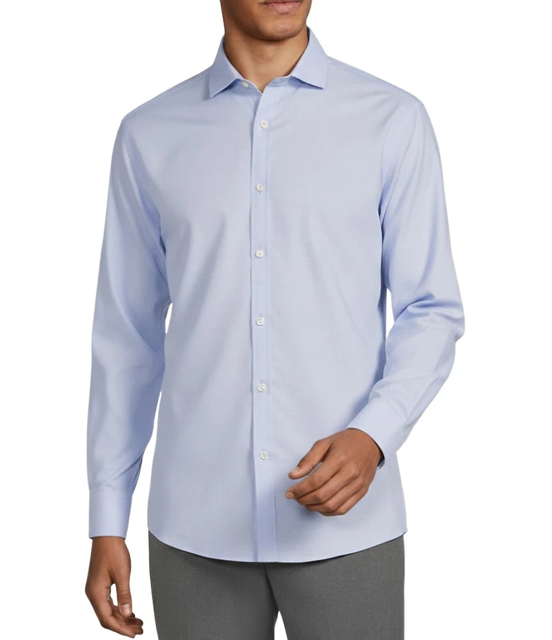 Murano Big & Tall Wardrobe Essentials Dobby Stretch Long Sleeve Woven Shirt