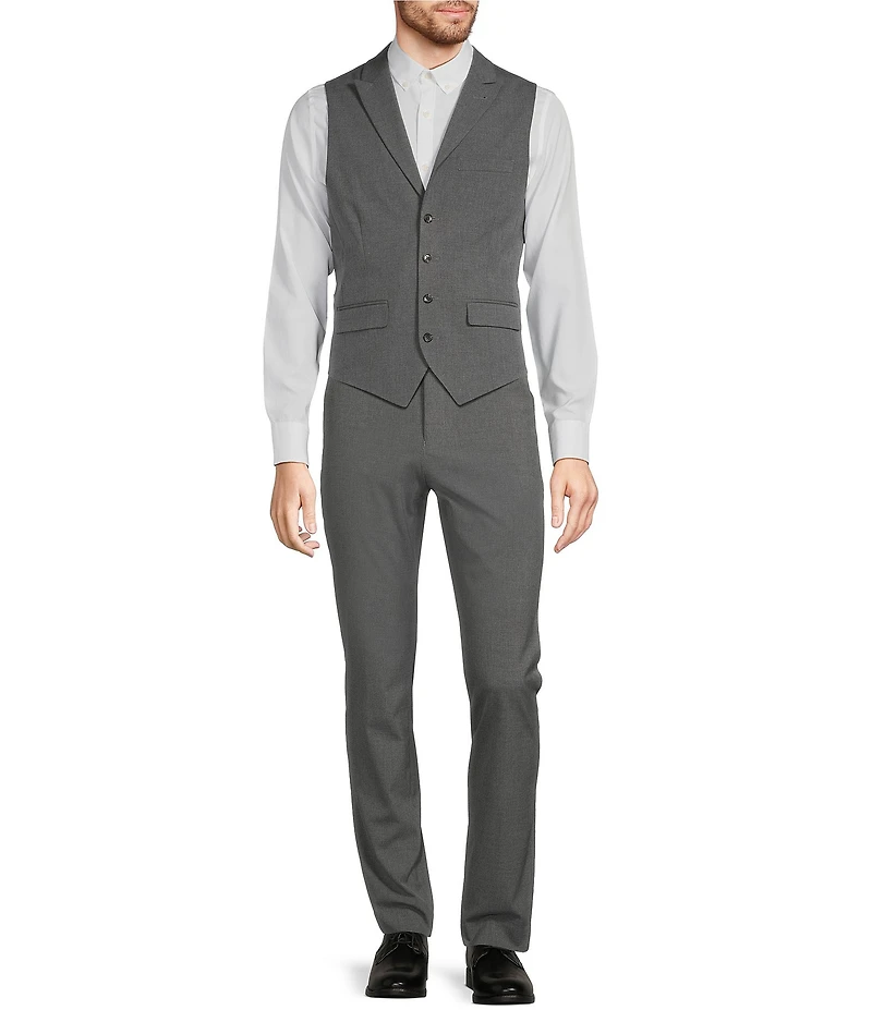Murano Wardrobe Essentials Evan Extra Slim Fit TekFit Waistband Suit Separates Flat Front Dress Pants